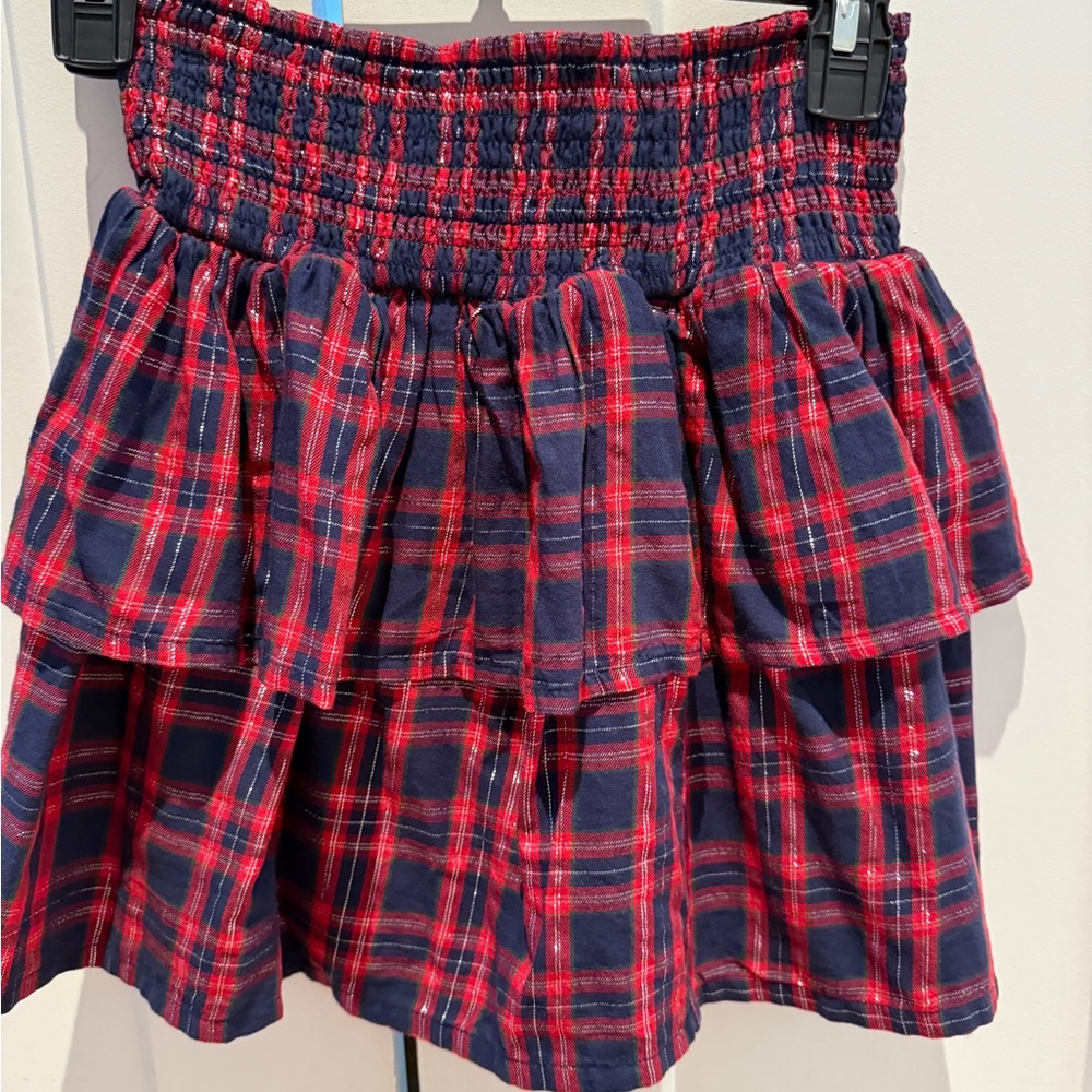 Nordstrom Red and Blue Plaid Mini Skirt